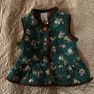 Janie and Jack Teal Floral Vest